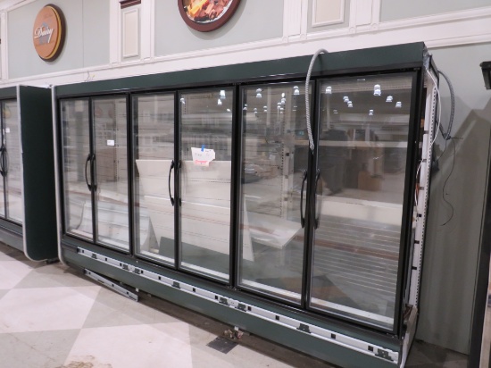 12FT HUSSMANN D6NX GLASS-DOOR DAIRY CASE '09 - REMOTE COOLED, NO COMPRESSOR