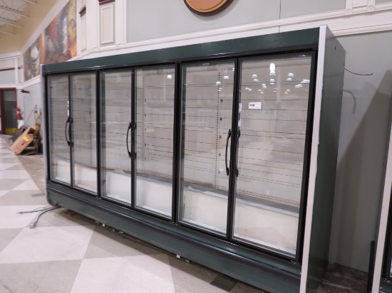 12FT HUSSMANN D6NX GLASS-DOOR DAIRY CASE '09 - REMOTE COOLED, NO COMPRESSOR