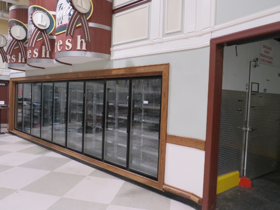 KPS 20Z28Z10 WALK-IN DAIRY COOLER W/9 GLASS DOORS - NO COMPRESSOR
