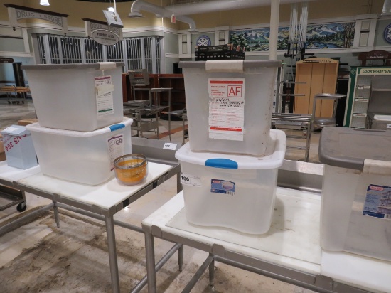 Clear Bins W/Lids