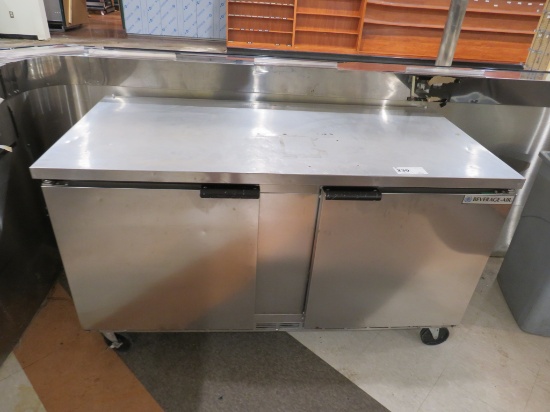 5FT BEVERAGE AIR SELF-CONTAINED 2-DOOR WORKTOP COOLER
