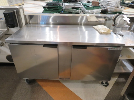 5FT BEVERAGE AIR SELF-CONTAINED 2-DOOR WORKTOP COOLER