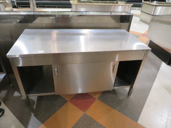 5ft S/Steel Cabinet With Sliding Doors - 30in Deep