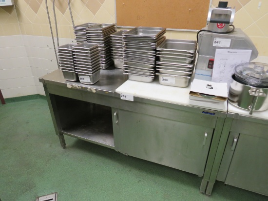 5ft S/Steel Cabinet With Sliding Doors - 30in Deep