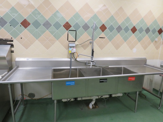 132-Inch 3-Compartment Sink