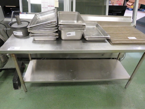 6FT STAINLESS STEEL TABLE - 30IN DEEP