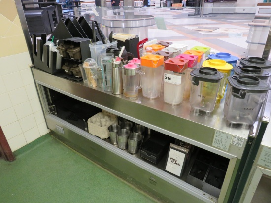 LARGE QTY - BLENDER HOPPERS, PITCHERS, CREAMERS, MEASURING CUPS, COFFEE EQUIPMENT