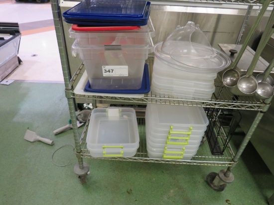 CLEAR PLASTIC CONTAINERS - ONE LOT