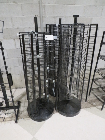 BLACK SPINNING DISPLAY RACKS