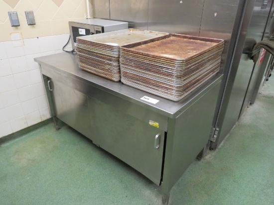 5FT S/STEEL CABINET WITH SLIDING DOORS - 30IN DEEP