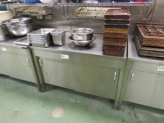 4FT S/STEEL CABINET WITH SLIDING DOORS - 30IN DEEP
