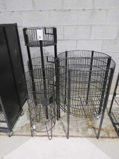 ROUND BLACK DISPLAY RACKS