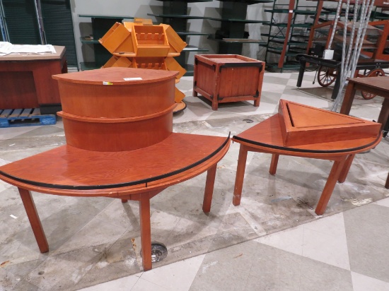 (2) ANGLED DISPLAY TABLES