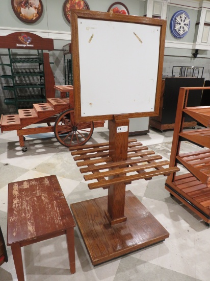 30X30 DISPLAY TABLE WITH SIGN