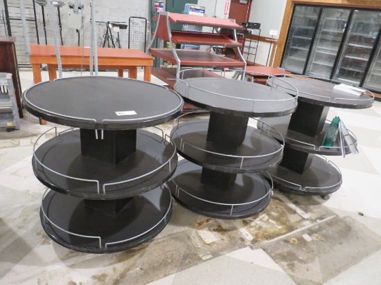 36-INCH ROUND 3-DECK DISPLAY TABLES