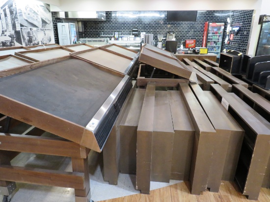 6ft Slant Produce Tables With Front Shelving Insert
