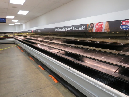 KYSOR MX5XN 5-DECK MEAT CASES 2011 (3-8FT, 3-12FT) - REMOTE COOLED, NO COMPRESSOR