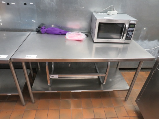 5FT STAINLESS STEEL TABLE - 30IN DEEP