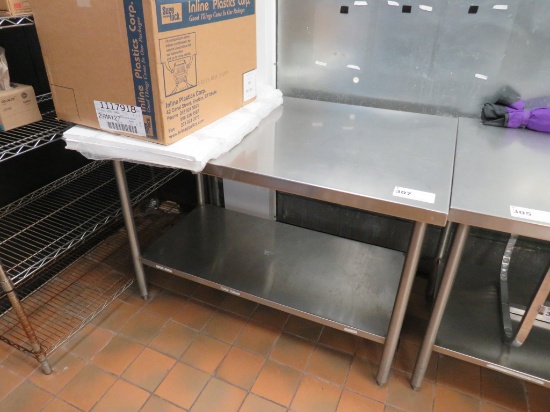 4FT STAINLESS STEEL TABLE - 30IN DEEP