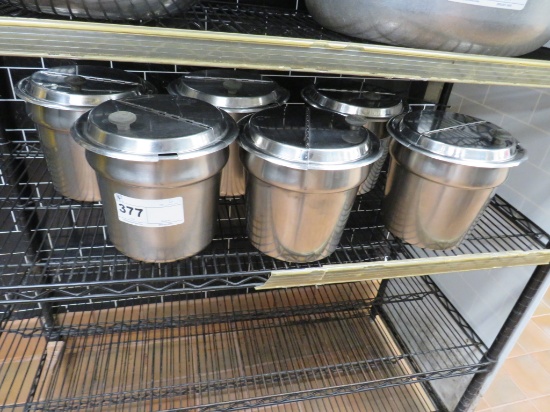 S/STEEL SOUP POTS WITH LIDS