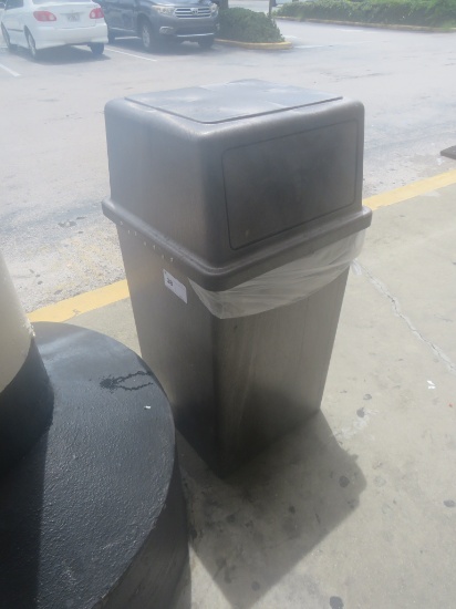 BROWN OUTDOOR TRASH CANS