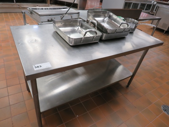 5FT STAINLESS STEEL TABLE - 30IN DEEP