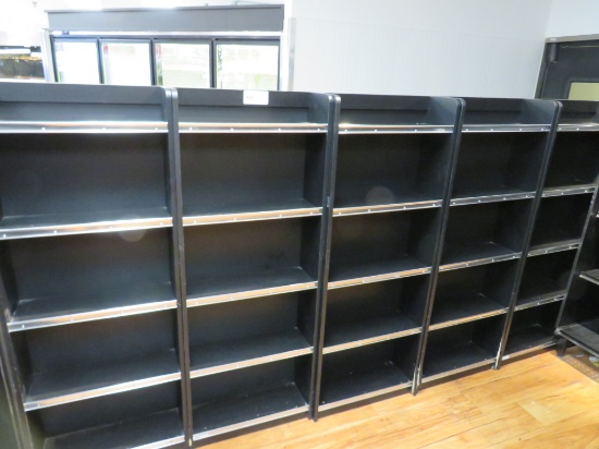 24-INCH BLACK MERCHANDISERS 8IN SHELVES
