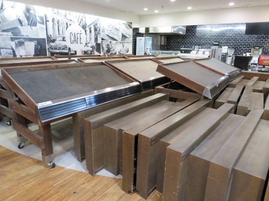 6ft Slant Produce Tables With Front Shelving Insert