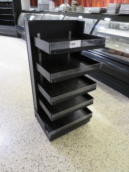 24-INCH BLACK 5-DECK DELI MERCHANDISER