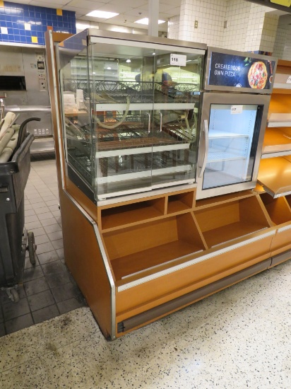 26-INCH STRUCTURAL CONCEPTS 2-DOOR BAGEL CASE W/4FT SHELVING