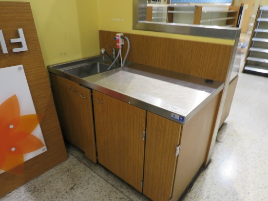 5FT FLORAL COUNTER WITH SINK