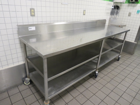 8ft Stainless Steel Table - 28in Deep