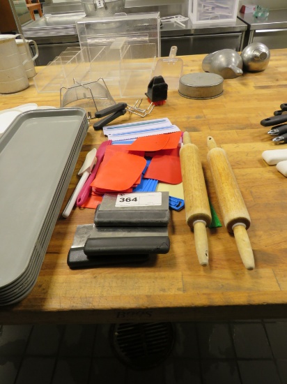 Rolling Pins, Bench Scrapers - One Lot