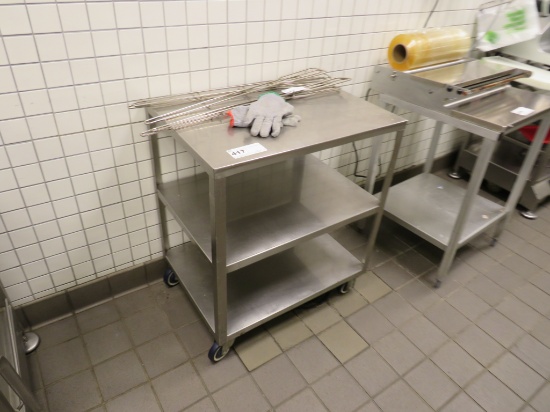 21X28 S/STEEL 3-DECK CART