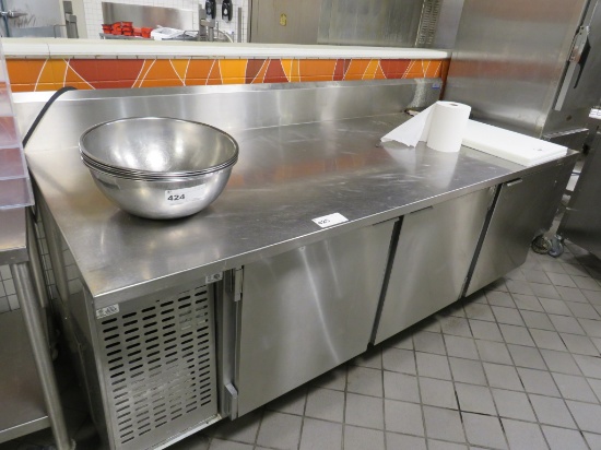 93-INCH EMI SELF-CONTAINED 3-DOOR WORKTOP COOLER