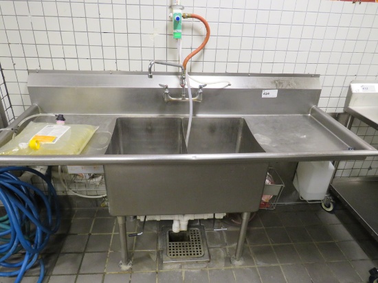 73-Inch 2-Compartment Sink