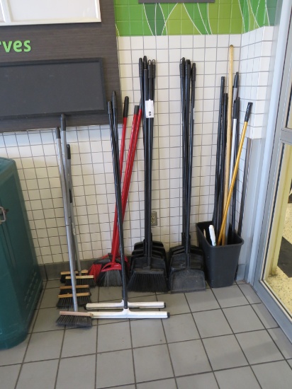 Brooms, Squeegies - One Lot