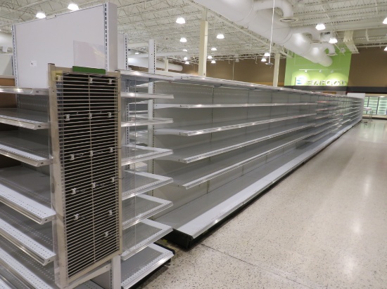 MADIX GONDOLA SHELVING 72IN TALL 18/22 - 78FT W/4FT END CAPS - SOLD BY THE FOOT