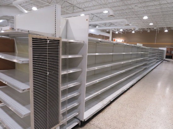 MADIX GONDOLA SHELVING 72IN TALL 18/22, 22/22 - 82FT W/4FT END CAPS - SOLD BY THE FOOT