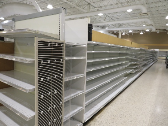 Madix Gondola Shelving 72in Tall 18/22, 22/22 - 86ft W/4ft End Caps - Sold By The Foot