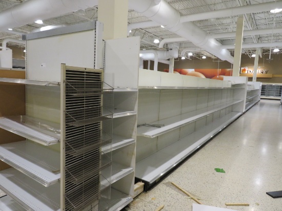 MADIX GONDOLA SHELVING 72IN TALL 22/22 - 84FT W/4FT END CAPS - SOLD BY THE FOOT