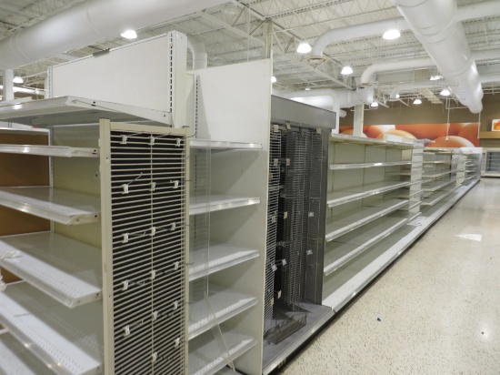 MADIX GONDOLA SHELVING 72IN TALL 18/22, 22/22 - 84FT W/4FT END CAPS - SOLD BY THE FOOT