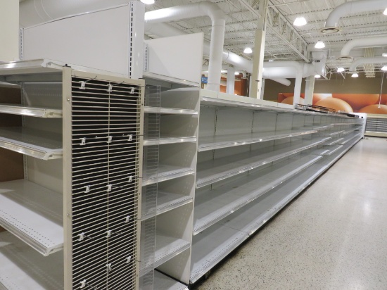 MADIX GONDOLA SHELVING 72IN TALL 22/22 - 84FT W/4FT END CAPS - SOLD BY THE FOOT