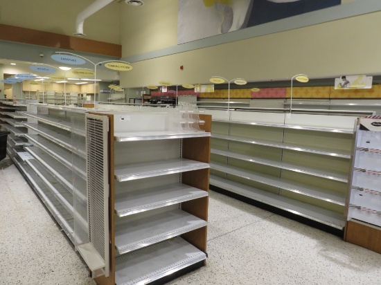 MADIX GONDOLA SHELVING 60IN TALL 18/18 - 60FT W/4-3FT END CAPS - SOLD BY THE FOOT