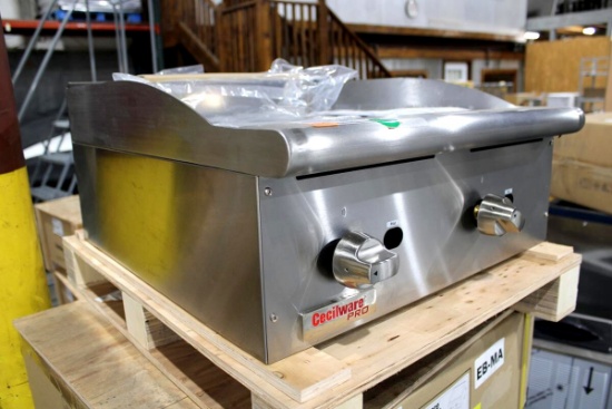 NEW CECILWARE PRO GCP24 24IN GAS FLAT GRILL