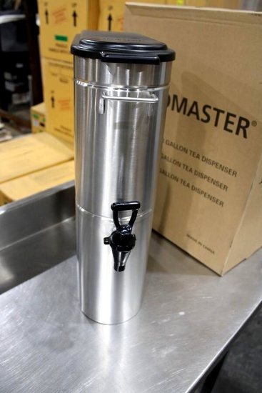 NEW GRINDMASTER STAINLESS STEEL 3-GALLON TEA DISPENSER