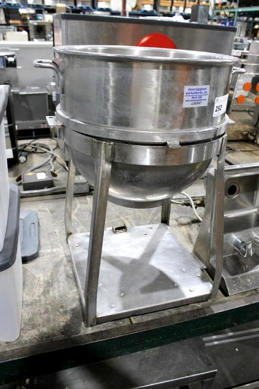 HOBART VML80 80-QUART STAINLESS STEEL MIXER BOWL W/ BOWL DOLLY