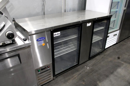 2020 ATOSA MBB69GGR 69IN SELF CONTAINED 2-DOOR BACK BAR COOLER