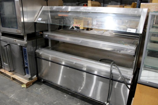 6FT CUSTOM DELI'S 2-DECK ISLAND HOT FOOD WARMING MERCHANDISER