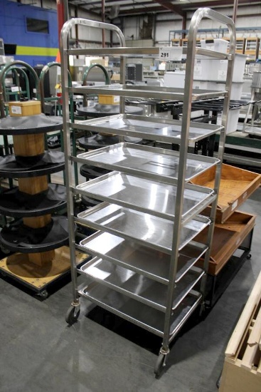 SHEET PAN RACK W/ (9)SHEET PANS
